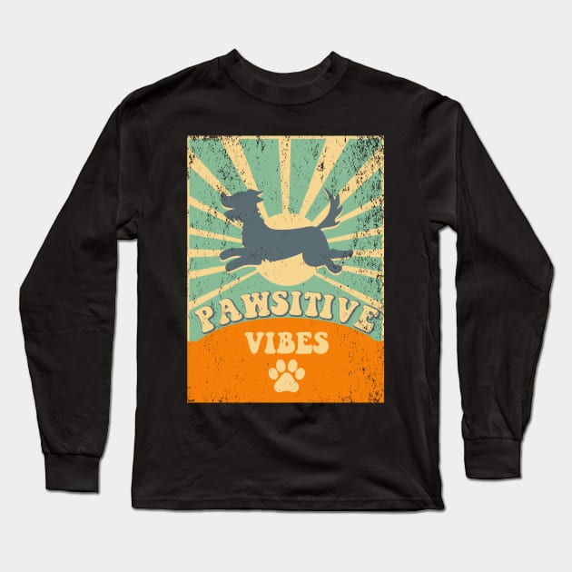 Pawsitive vibes Long Sleeve T-Shirt by emma2023